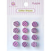 Queen and Company - Bling - Self Adhesive Rhinestones - Glitter Stripes - Purple