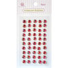 Queen and Company - Bling - Self Adhesive Rhinestones - Iridescent Bubbles - Red