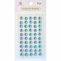 Queen and Company - Bling - Self Adhesive Rhinestones - Iridescent Bubbles - Blue