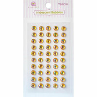 Queen and Company - Bling - Self Adhesive Rhinestones - Iridescent Bubbles - Yellow