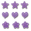 Queen and Company - Candy Shoppe Collection - Ice Accents - Stripe - Grape Ape