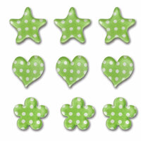 Queen and Company - Candy Shoppe Collection - Ice Accents - Polka - Kiwi Kiss