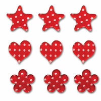 Queen and Company - Candy Shoppe Collection - Ice Accents - Polka - Cherry Bomb