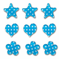 Queen and Company - Candy Shoppe Collection - Ice Accents - Polka - Blueberry Bliss