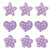 Queen and Company - Candy Shoppe Collection - Ice Accents - Polka - Grape Ape