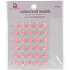 Queen and Company - Bling - Self Adhesive Iridescent Pearls - Pink