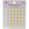 Queen and Company - Bling - Self Adhesive Iridescent Pearls - Yellow