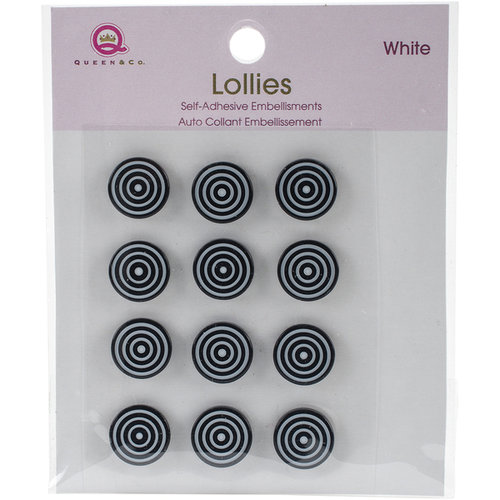 Queen and Company - Bling - Self Adhesive Petite Lollies - White