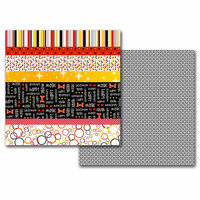 Queen and Company - Magic Collection - 12 x 12 Double Sided Paper - Magic Multi-Stripe