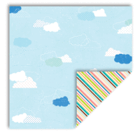 Queen and Company - Summer Collection - 12 x 12 Double Sided Paper - Clouds