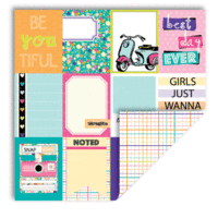 Queen and Company - Girl Collection - 12 x 12 Double Sided Paper - Journal Cards