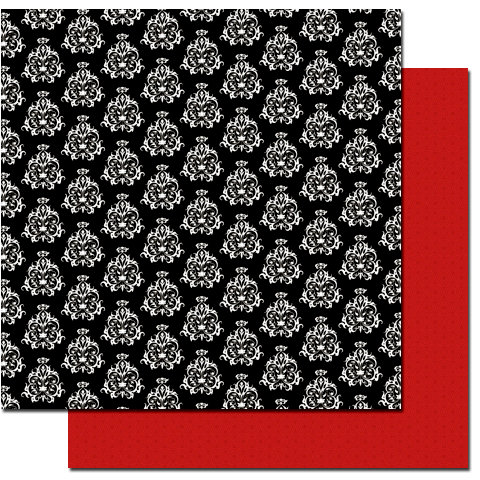 Queen and Company - Magic Collection - 12 x 12 Double Sided Paper - Damask
