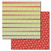 Queen and Company - Christmas Collection - 12 x 12 Double Sided Paper - Words