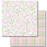 Queen and Company - Kids Collection - 12 x 12 Double Sided Paper - Girl Floral