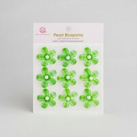Queen and Company - Self Adhesive Pearl Blossoms - Green