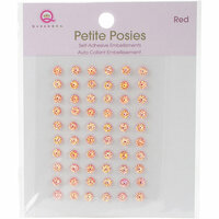Queen and Company - Bling - Self Adhesive Petite Posies - Red