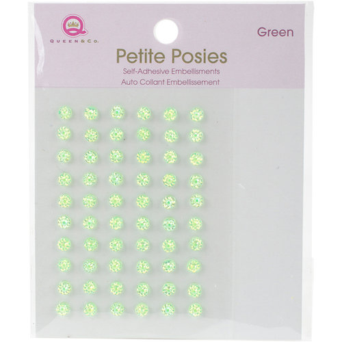 Queen and Company - Bling - Self Adhesive Petite Posies - Green