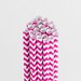 Queen and Company - Perfect Party Collection - Drinking Straws - Chevron - Cotton Candy