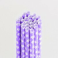 Queen and Company - Perfect Party Collection - Drinking Straws - Floral - Grape Ape