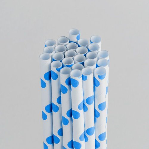 Queen and Company - Perfect Party Collection - Drinking Straws - Polka - Blueberry Bliss