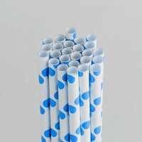 Queen and Company - Perfect Party Collection - Drinking Straws - Polka - Blueberry Bliss