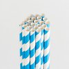 Queen and Company - Perfect Party Collection - Drinking Straws - Stripe - Blueberry Bliss