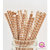 Queen and Company - Stylish Stix - Paper Straws - White Chevron