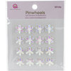 Queen and Company - Bling - Self Adhesive Pinwheels - White