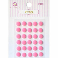 Queen and Company - Bling - Self Adhesive Rhinestones - Rivets - Pink