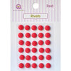 Queen and Company - Bling - Self Adhesive Rhinestones - Rivets - Red