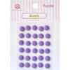 Queen and Company - Bling - Self Adhesive Rhinestones - Rivets - Purple