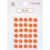 Queen and Company - Bling - Self Adhesive Rhinestones - Rivets - Orange