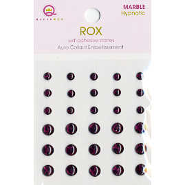 Queen and Company - Rox Collection - Bling - Self Adhesive Marble Stones - Hypnotic, CLEARANCE