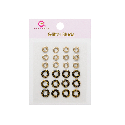 Queen and Company - Glitter Studs - Lifesaver - Neutral