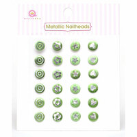 Queen and Company - Metallic Nailheads - Green