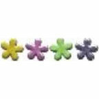Queen and Company - Shaped Brads - Glitter Flowers, CLEARANCE