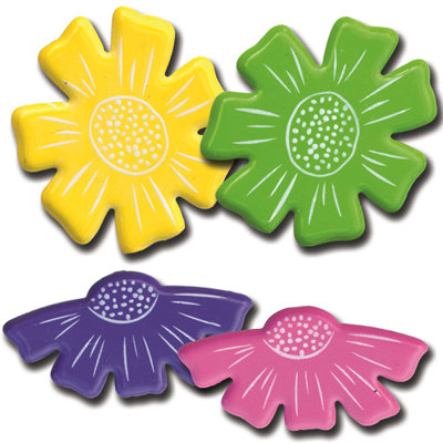 Queen and Company - Large Flower Brads - Primary, CLEARANCE