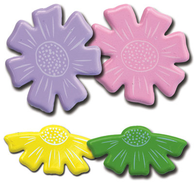 Queen and Company - Large Flower Brads - Pastel, CLEARANCE