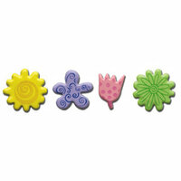Queen and Company - Shaped Brads - Pattern Flowers, CLEARANCE