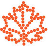 Queen and Company - Bling - Self Adhesive Rhinestones - Maple Leaf - Orange