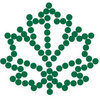 Queen and Company - Bling - Self Adhesive Rhinestones - Maple Leaf - Green