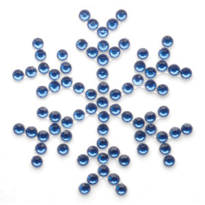 Queen and Company - Bling - Self Adhesive Rhinestones - Snowflake - Dark Blue, CLEARANCE