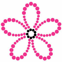 Queen and Company - Bling - Self Adhesive Rhinestones - Flower - Hot Pink