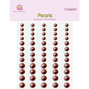 Queen and Company - Bling - Adhesive Pearls - Copper