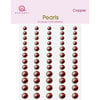 Queen and Company - Bling - Adhesive Pearls - Copper