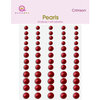 Queen and Company - Bling - Adhesive Pearls - Crimson