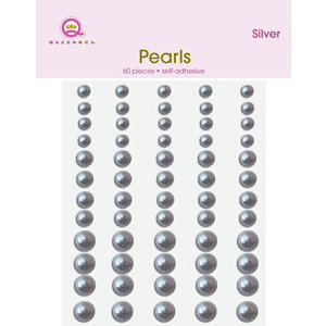 Queen and Company - Bling - Adhesive Pearls - Silver