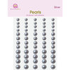 Queen and Company - Bling - Adhesive Pearls - Silver