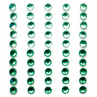 Queen and Company - Bling - Self Adhesive Rhinestone Duos - Greens