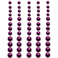 Queen and Company - Bling - Adhesive Pearls - Dark Purple, BRAND NEW